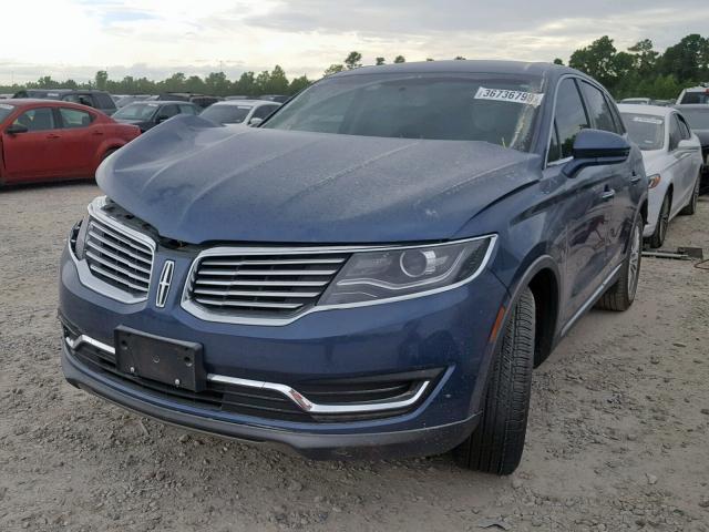 2LMPJ6KR2JBL14808 - 2018 LINCOLN MKX SELECT BLUE photo 2