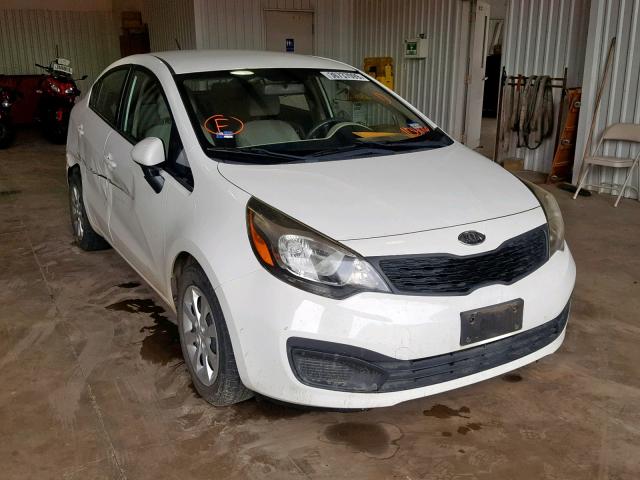 KNADM4A32D6113406 - 2013 KIA RIO LX WHITE photo 1