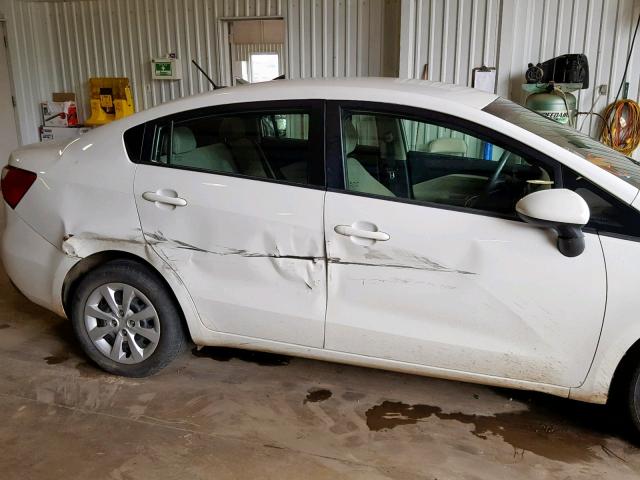 KNADM4A32D6113406 - 2013 KIA RIO LX WHITE photo 9