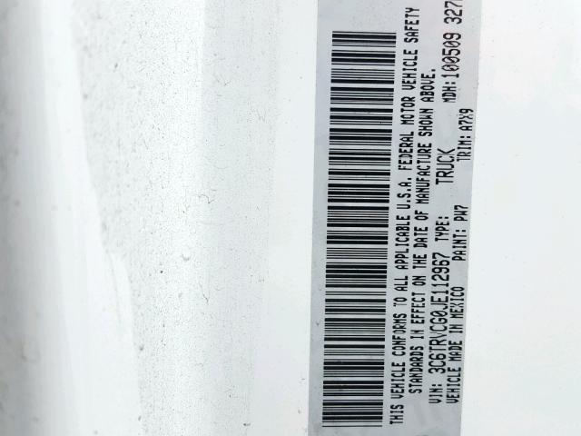3C6TRVCG0JE112967 - 2018 RAM PROMASTER 白色 照片 10