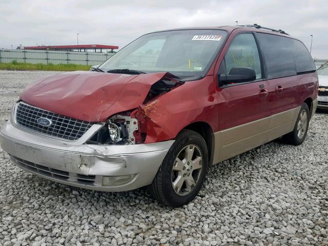 2FMDA58254BB24296 - 2004 FORD FREESTAR L RED photo 2