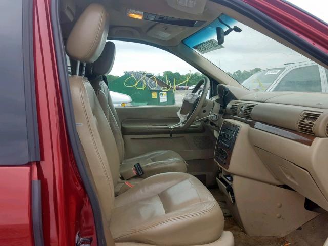 2FMDA58254BB24296 - 2004 FORD FREESTAR L RED photo 5