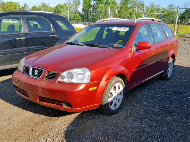 KL5JD86Z65K103311 - 2005 SUZUKI FORENZA S RED photo 2