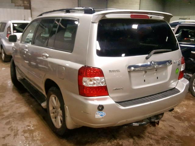 JTEEW21A370034592 - 2007 TOYOTA HIGHLANDER SILVER photo 3