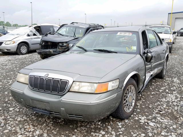 2MEFM74W71X674007 - 2001 MERCURY GRAND MARQ GRAY photo 2