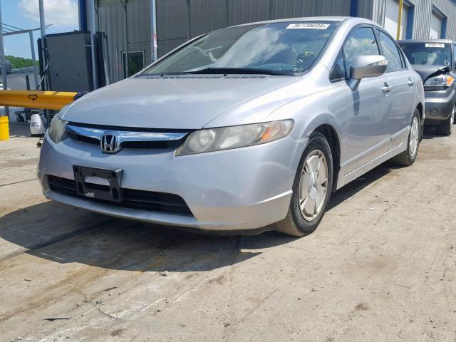 JHMFA36247S021769 - 2007 HONDA CIVIC HYBR SILVER photo 2