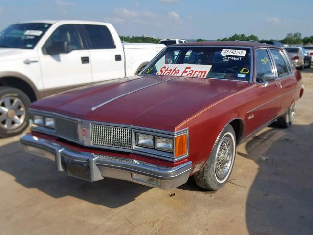 1G3AH69Y3EM740733 - 1984 OLDSMOBILE 98 REGENCY BURGUNDY photo 2