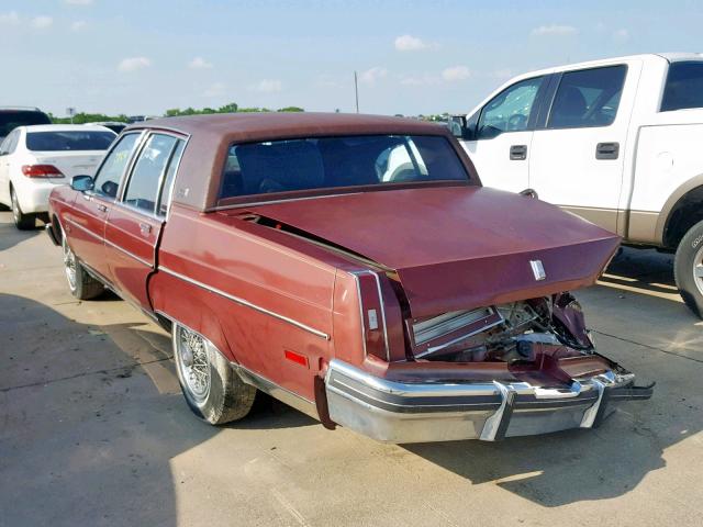 1G3AH69Y3EM740733 - 1984 OLDSMOBILE 98 REGENCY BURGUNDY photo 3