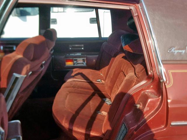 1G3AH69Y3EM740733 - 1984 OLDSMOBILE 98 REGENCY BURGUNDY photo 6