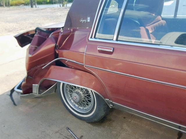 1G3AH69Y3EM740733 - 1984 OLDSMOBILE 98 REGENCY BURGUNDY photo 9