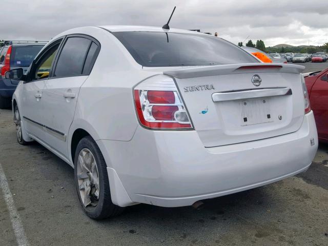 3N1AB6AP8CL651075 - 2012 NISSAN SENTRA 2.0 WHITE photo 3