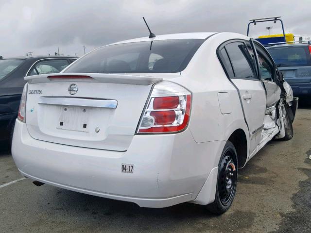 3N1AB6AP8CL651075 - 2012 NISSAN SENTRA 2.0 WHITE photo 4