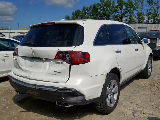 2HNYD2H29CH545262 - 2012 ACURA MDX WHITE photo 4