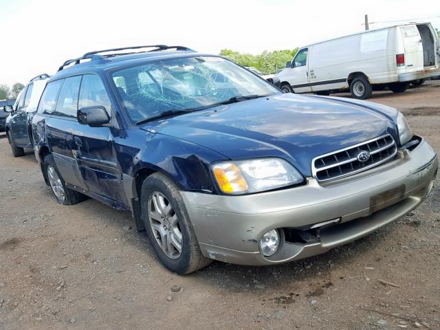 4S3BH665527661654 - 2002 SUBARU LEGACY OUT BLUE photo 1