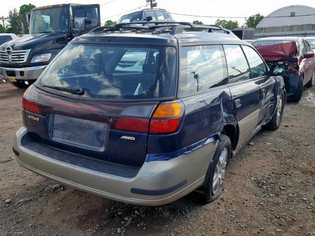 4S3BH665527661654 - 2002 SUBARU LEGACY OUT BLUE photo 4