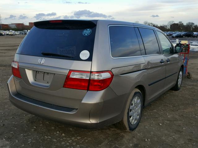 5FNRL382X7B127064 - 2007 HONDA ODYSSEY LX GOLD photo 4