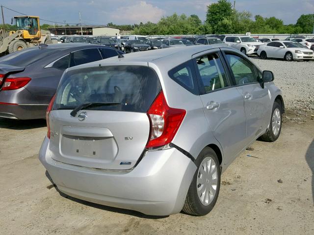 3N1CE2CP1EL405185 - 2014 NISSAN VERSA NOTE SILVER photo 4