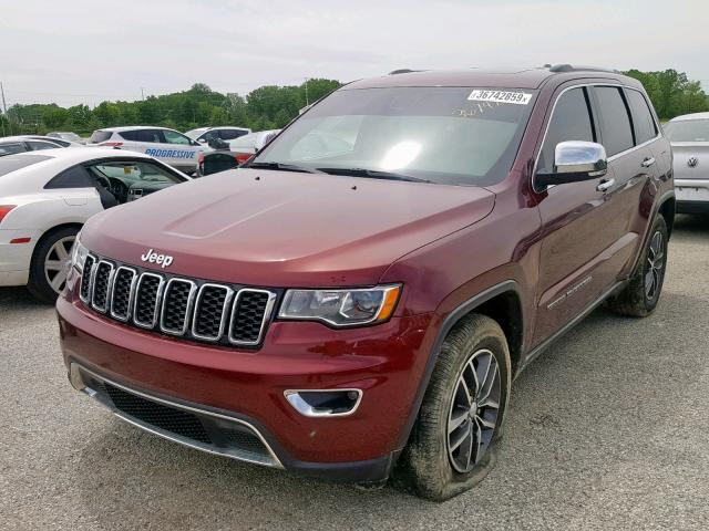 1C4RJFBG3HC711770 - 2017 JEEP GRAND CHER BURGUNDY photo 2