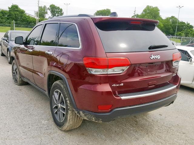 1C4RJFBG3HC711770 - 2017 JEEP GRAND CHER BURGUNDY photo 3