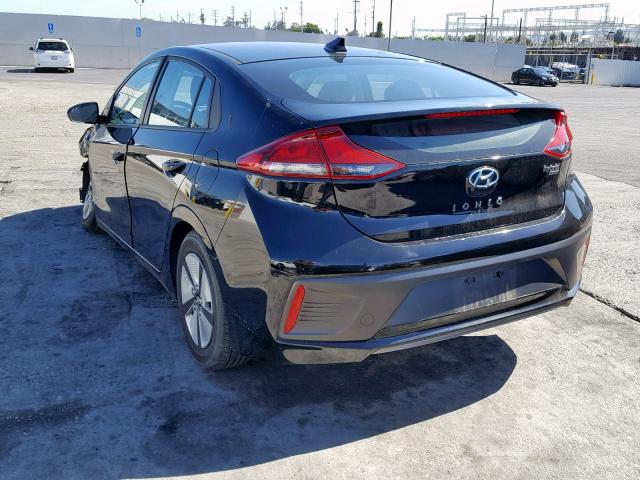 KMHC65LC6HU030523 - 2017 HYUNDAI IONIQ BLUE BLACK photo 3