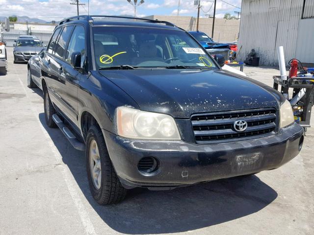 JTEGD21A020027770 - 2002 TOYOTA HIGHLANDER BLACK photo 1