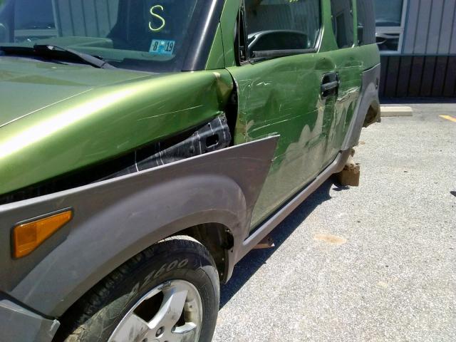 5J6YH28513L023792 - 2003 HONDA ELEMENT EX GREEN photo 9