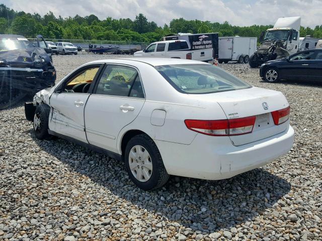 1HGCM56383A056400 - 2003 HONDA ACCORD LX WHITE photo 3