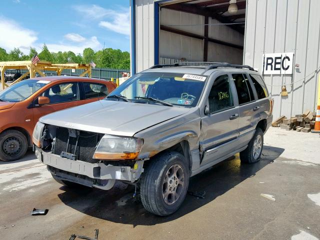 1J4GW58S0XC669386 - 1999 JEEP GRAND CHER SILVER photo 2