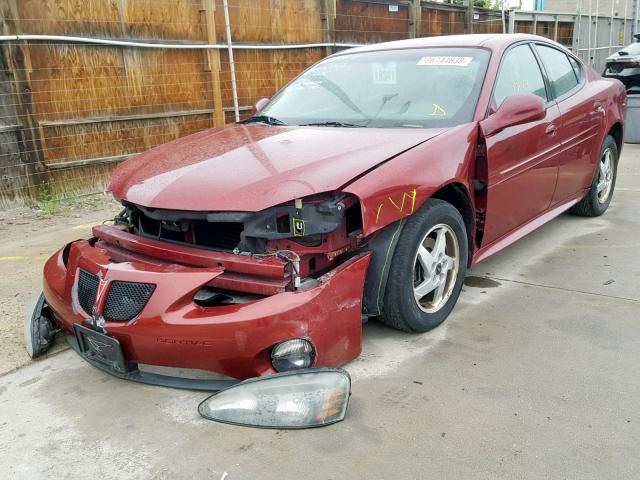 2G2WP522641353889 - 2004 PONTIAC GRAND PRIX MAROON photo 2