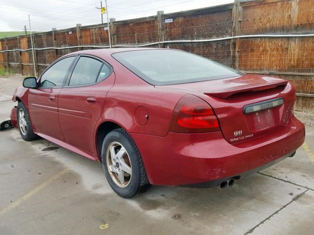 2G2WP522641353889 - 2004 PONTIAC GRAND PRIX MAROON photo 3