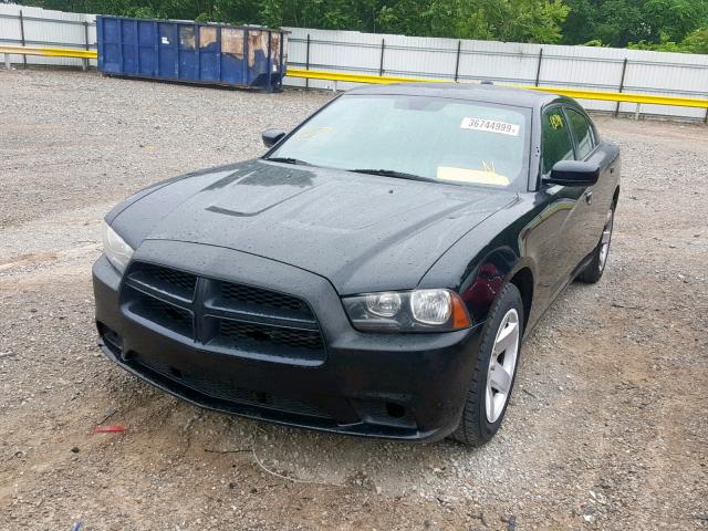 2C3CDXAT8DH593390 - 2013 DODGE CHARGER PO BLACK photo 2