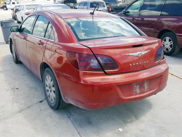 1C3LC46K98N240896 - 2008 CHRYSLER SEBRING LX RED photo 3