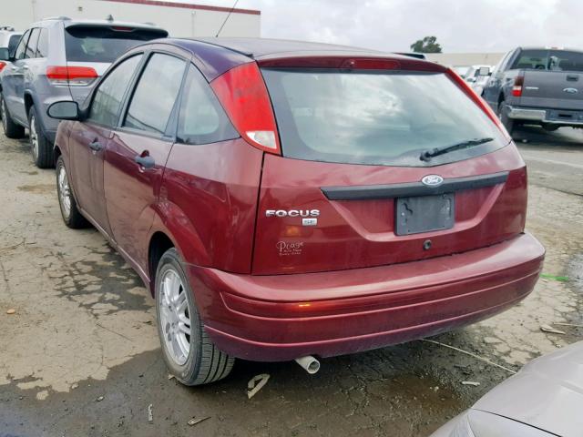 1FAFP37N97W294729 - 2007 FORD FOCUS ZX5 BURGUNDY photo 3