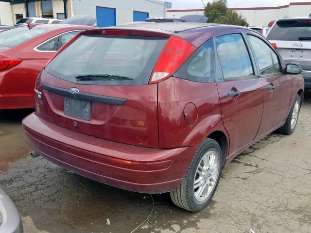 1FAFP37N97W294729 - 2007 FORD FOCUS ZX5 BURGUNDY photo 4