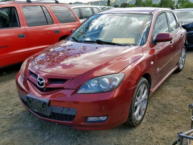 JM1BK344981105742 - 2008 MAZDA 3 HATCHBAC RED photo 2