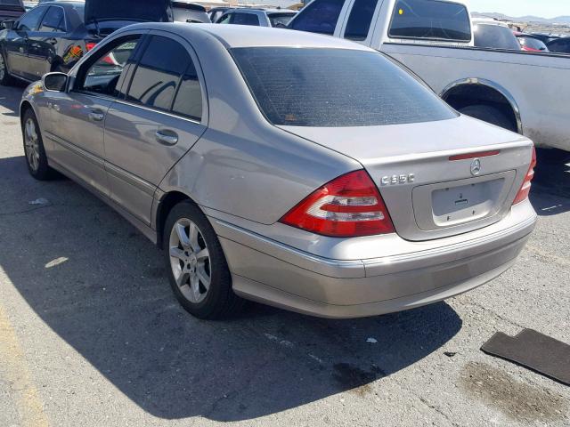 WDBRF56H67F874875 - 2007 MERCEDES-BENZ C 350 GRAY photo 3