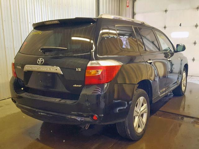 JTEES42A982084120 - 2008 TOYOTA HIGHLANDER BLACK photo 4