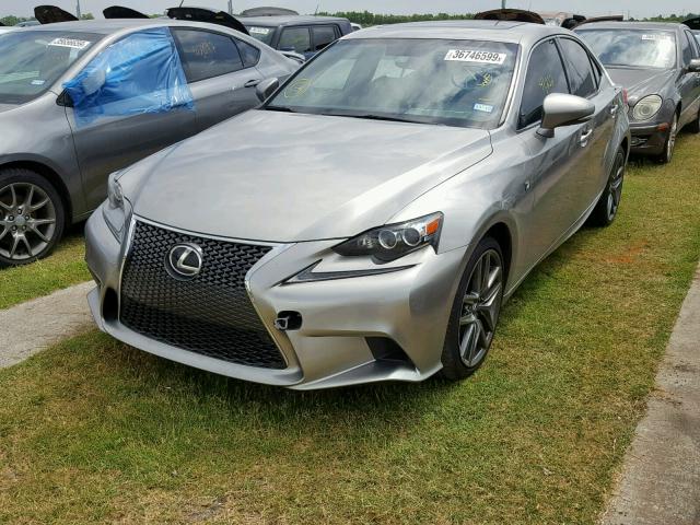 JTHBF1D24F5051603 - 2015 LEXUS IS 250 GRAY photo 2