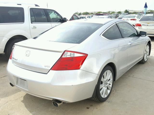 1HGCS22858A006129 - 2008 HONDA ACCORD EXL SILVER photo 4