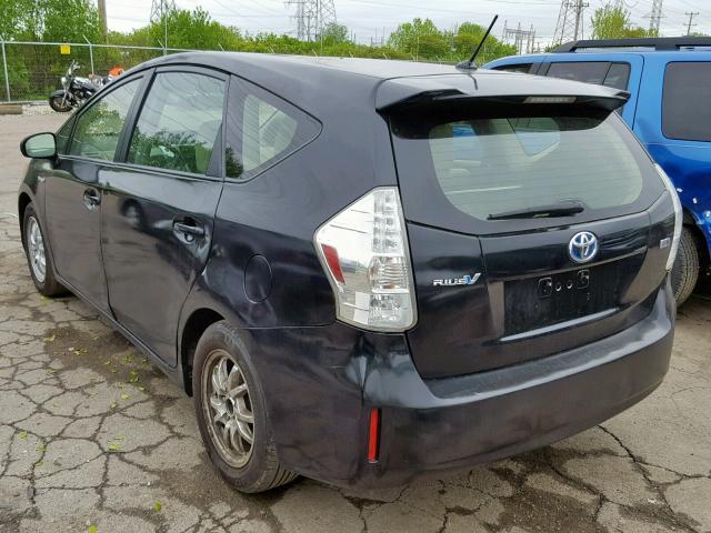 JTDZN3EU7D3196996 - 2013 TOYOTA PRIUS V BLACK photo 3