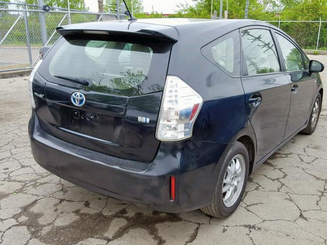 JTDZN3EU7D3196996 - 2013 TOYOTA PRIUS V BLACK photo 4