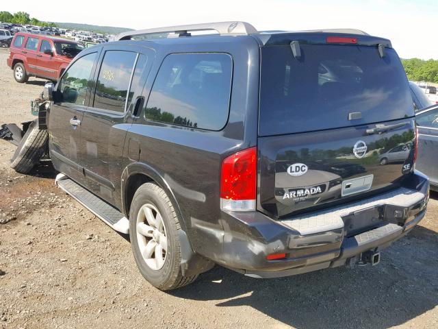 5N1AA0NC9AN621256 - 2010 NISSAN ARMADA SE BLACK photo 3