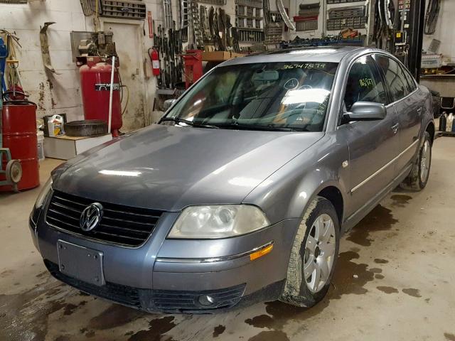 WVWTH63B63P201709 - 2003 VOLKSWAGEN PASSAT GLX GRAY photo 2