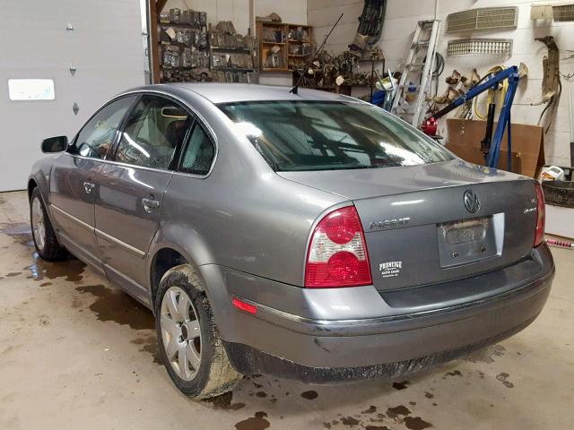 WVWTH63B63P201709 - 2003 VOLKSWAGEN PASSAT GLX GRAY photo 3