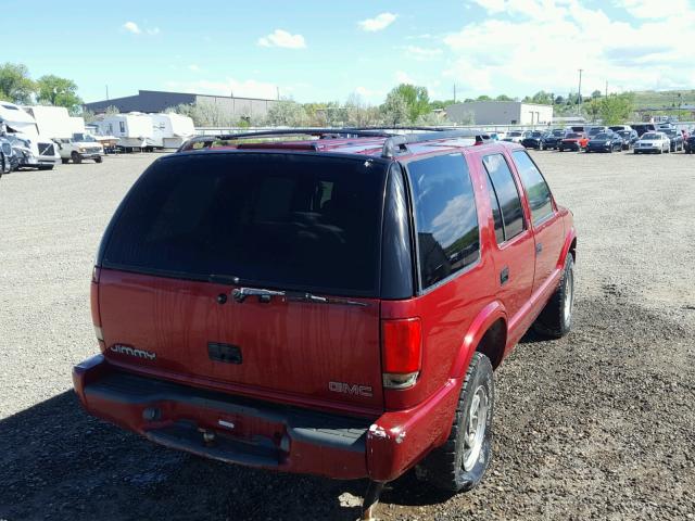 1GKDT13WXW2564447 - 1998 GMC JIMMY RED photo 4