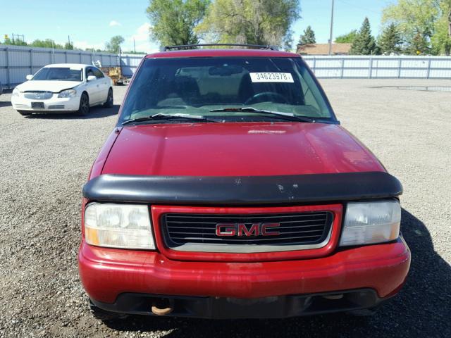 1GKDT13WXW2564447 - 1998 GMC JIMMY RED photo 9