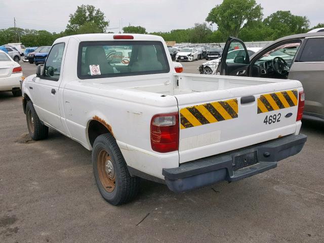 1FTYR10D74PB20313 - 2004 FORD RANGER WHITE photo 3