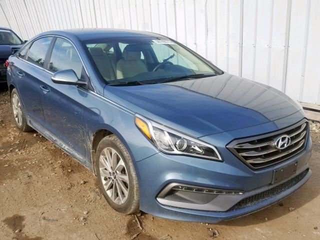 5NPE34AF6GH262514 - 2016 HYUNDAI SONATA SPO BLUE photo 1