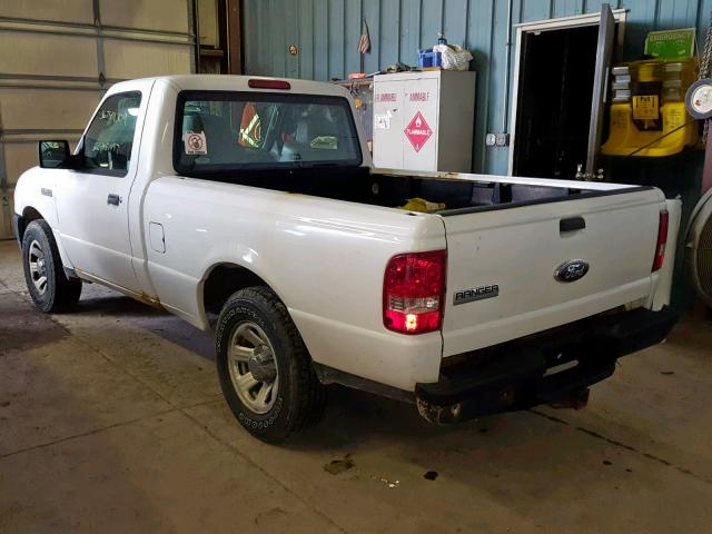 1FTYR10D49PA50437 - 2009 FORD RANGER WHITE photo 3