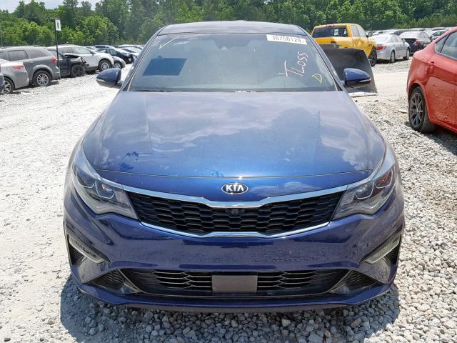 5XXGV4L28KG301525 - 2019 KIA OPTIMA SXL BLUE photo 9